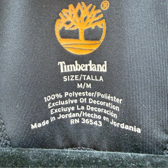 Timberland Men’s Black Quarter Zip Thermal Pullover Sweatshirt Size Medium - Picture 3 of 11